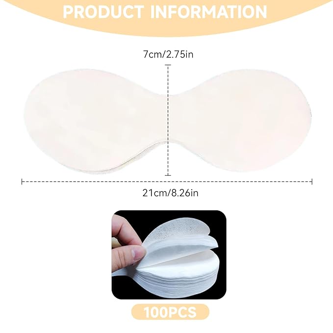 100 Sheets Disposable Eye Mask Paper,Non Woven Eye Care Cotton,Eye Pads for Facials,Patches Paper Eye Covers,DIY Clear Eye Mask Paper Beauty Sheets for Makeup Skincare Spa Wrap Moisture Retention-VeraVaultWomen