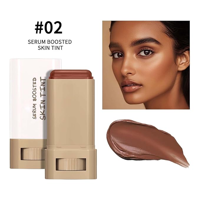 Beauty Balm Serum Boosted Skin Tint – Hydrating Tinted Moisturizer, Lightweight Solid Tinted Foundation Stick for Flawless, Sheer to Medium Coverage, Radiant & Dewy Finish, All-Day Wear (2#, 1)-VeraVaultWomen