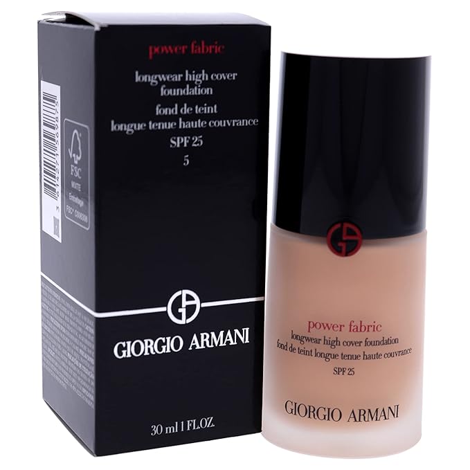 GIORGIO ARMANI Power Fabric Longwear High Cover Foundation SPF 25, # 5 Light, Neutral, 30 ml-VeraVaultWomen