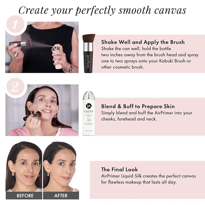 MagicMinerals LiquidSilk Air Primer by Jerome Alexander, Spray Formula Smoothes Skin & Minimizes Appearance of Pores for Flawless Makeup Application-VeraVaultWomen