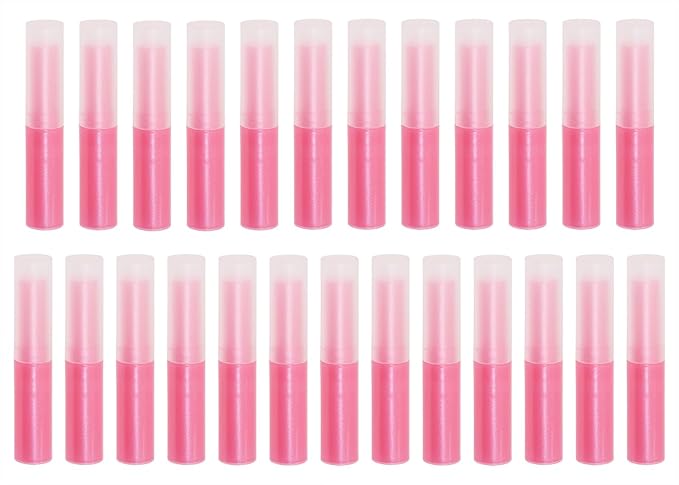 0.14oz Empty Flavored Lip Balm Container Tubes Plastic Homemade Moisturizing Lip Stick with Caps Bulk Fit for Women Adult DIY Making Supplies, 25 Count (Red)-VeraVaultWomen