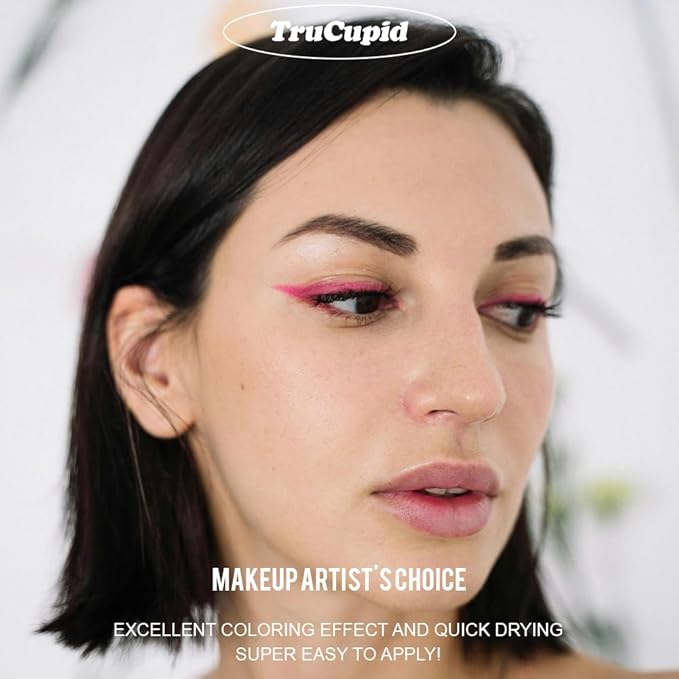 '-Water Activated Eyeliner -Wet Liner Makeup - Smudge Proof Face Body Paint Long Lasting Formula- “TruCupid” Pink -10g/container