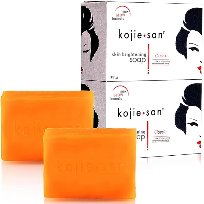 Kojie San Face & Body Skin Brightening Shower 9pc Set - the Original Kojic Acid Soap that Helps Reduce Dark Spots 6 x 135g Bars, Soap Dish and Facial Cleansing Brush…-VeraVaultWomen