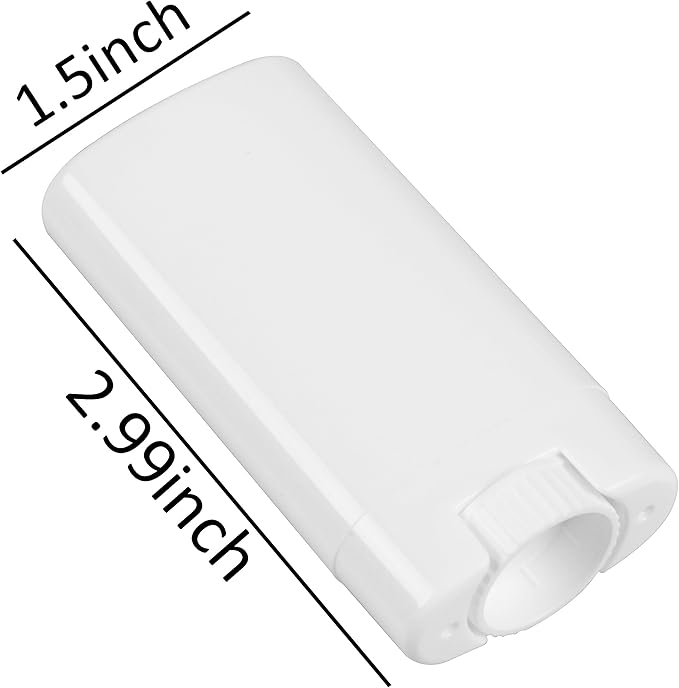 100PCS 15ML White Empty Oval Deodorant Lip Lipstick Balm Tubes Containers for DIY Homemade Crayon Chapstick Holder-VeraVaultWomen