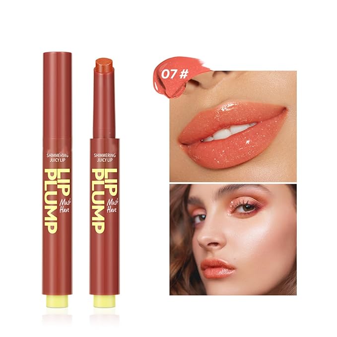 MAEPEOR Hydrating Lip Plumper 12 Colors Moisturizing Shiny Juicy Lip Balm Long Lasting Nourishing Lip Pluming Balm(Color 07)-VeraVaultWomen