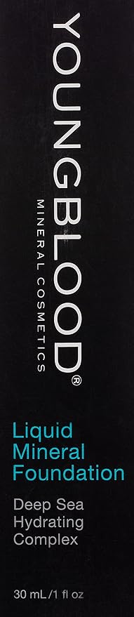 Youngblood Liquid Mineral Foundation, Shell, Dewy, Lightweight, Full Coverage, Vegan, Cruelty Free, Gluten-Free-VeraVaultWomen