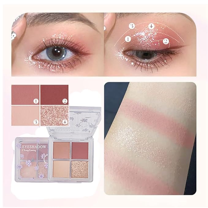 Makeup Kit for Women 8 Pieces Makeup Sets, 4 Color Lipsticks& Eyeshadow, Eyebrow Pencil, Concealer, Blush Palette 8Pcs Gift Box Makeup Bundle Value Set-VeraVaultWomen