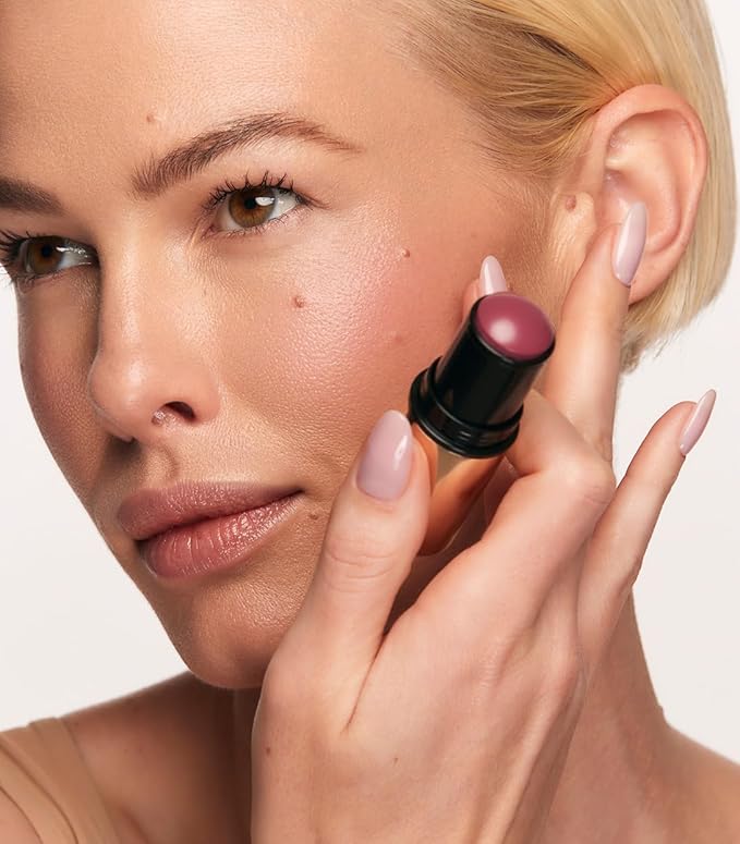 MAKE Beauty Heat Stroke Cream Blush Stick for Cheeks with Natural Hydrating Dewy Finish. Creamy Gel Blush Balm - Shade Slush, Violet Purple Cheek Tint-VeraVaultWomen