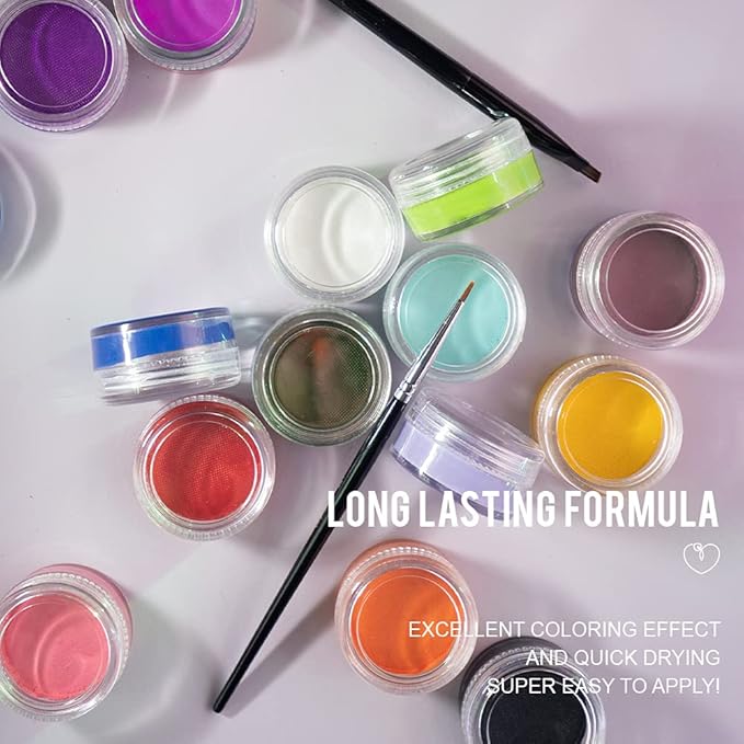 '-Water Activated Eyeliner -Wet Liner Makeup - Smudge Proof Face Body Paint Long Lasting Formula- “TruTangerine” Orange -10g/container