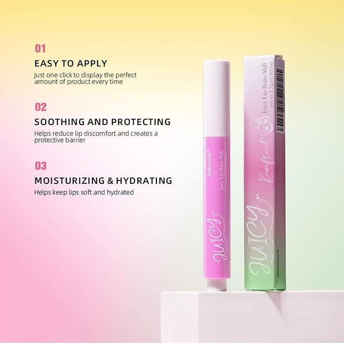 MAEPEOR Tinted Lip Balm 6 Colors Moisturizing Lip Balm Hydrating Changing Lip Gloss for Lip Care and Dry Lip (05 Blueberry)-VeraVaultWomen