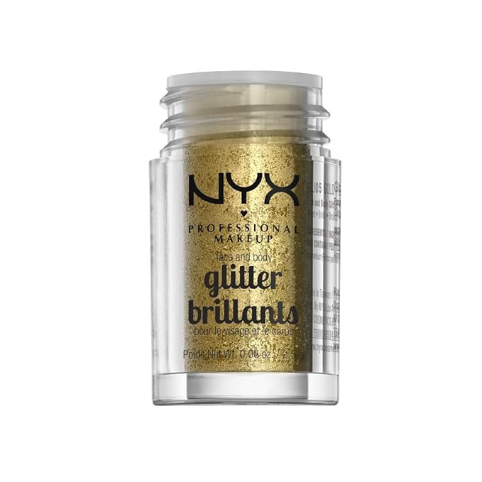 NYX PROFESSIONAL MAKEUP Face & Body Glitter, Gold