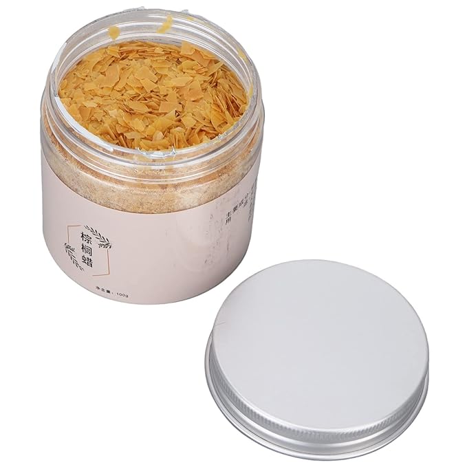 100g Palm Wax Pellets, Carnauba Wax for Lip Balm, Cosmetics DIY Carnauba Wax Material Accessory Lip Balm Making Supplies for Lipstick Lip Balm Making Increase the Melting Point of Lipstick-VeraVaultWomen