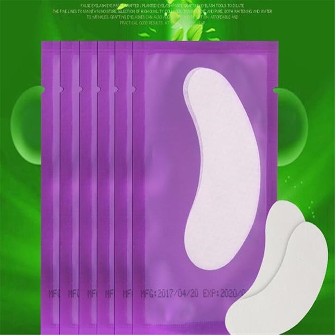100 Pairs Set,Eye Gel Patches,Under Eye Pads Lint Free Lash Extension Eye Gel Patches (purple)-VeraVaultWomen