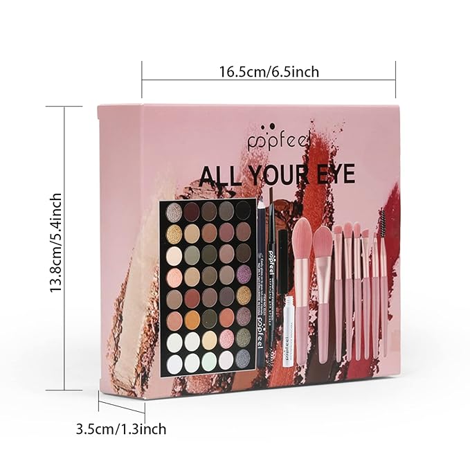 Makeup Kit for Women, Eyeshadow Makeup Gift Set for Teen Girls, Eyebrow Eye Shadow Makeup Kit with 40 Colors Eyeshadow Palette, Mascara, Eyeliner, Eye Brow Pencil, Eye Brush-VeraVaultWomen