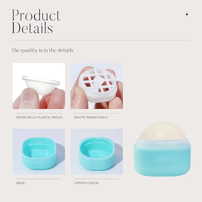 0.25 oz(7g) Empty Lip Balm Square Containers Tubes Lipstick 12 Pieces for Make Natural Lip Balm Lip Care - DIY & BPA FREE (Blue)-VeraVaultWomen