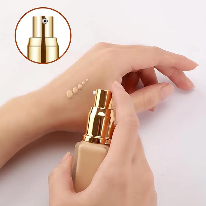Chris.W 2Pack Foundation Pump for Estee Lauder Double Wear Foundation(Gold)-VeraVaultWomen