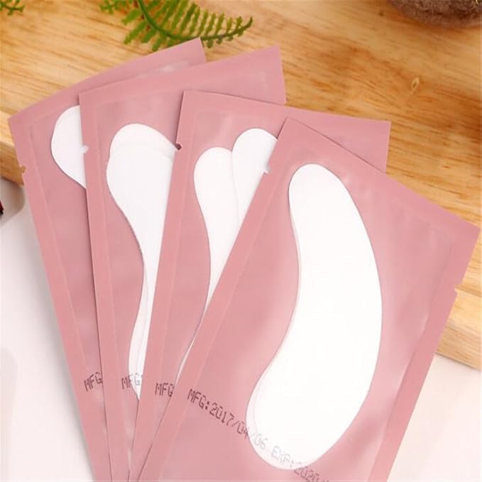 100 Pairs Set,Eye Gel Patches,Under Eye Pads Lint Free Lash Extension Eye Gel Patches for Eyelash Extension (pink)-VeraVaultWomen