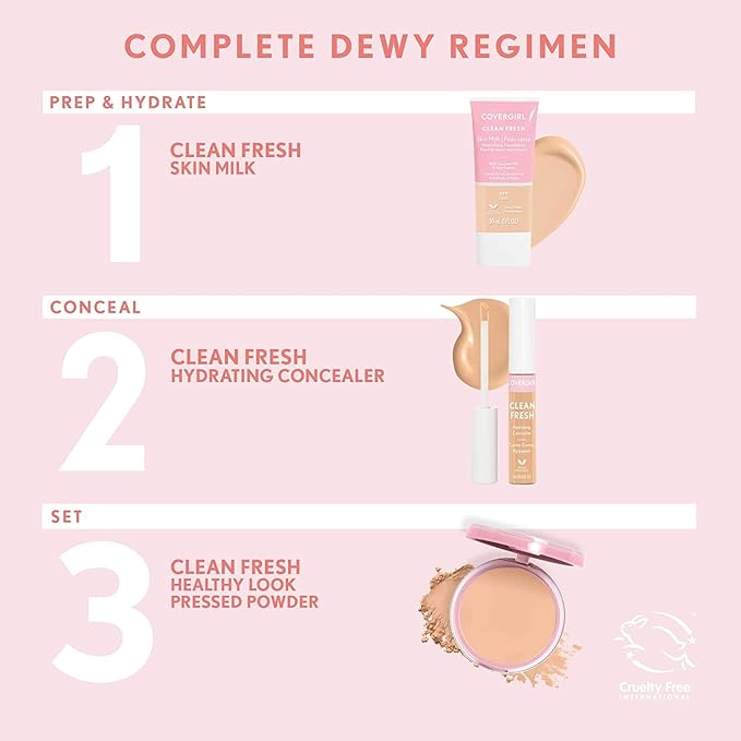 COVERGIRL Clean Fresh Pressed Powder, Rich, 0.35 Oz-VeraVaultWomen