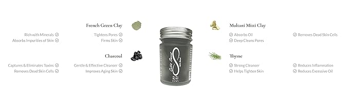 100% Natural Acne Prone Skin Clay Mask 120g All Clay & No Water-VeraVaultWomen