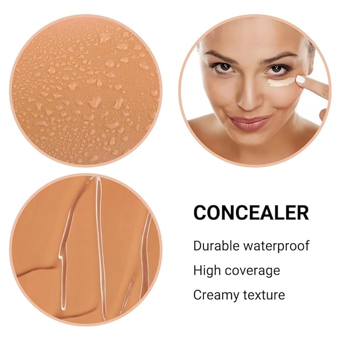 1 Pack Matte Oil Free Concealer Foundation Cream,Professional Make-up Base Facial Matte Full Coverage Liquid Tattoo Concealer Hide Foundation Primer Makeup.Long-Lasting-1 Fl.Oz (06 TAN)-VeraVaultWomen