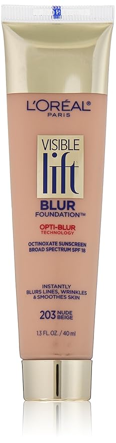 L'Oréal Paris Visible Lift Blur Foundation, Nude Beige, 1.3 fl. oz.-VeraVaultWomen