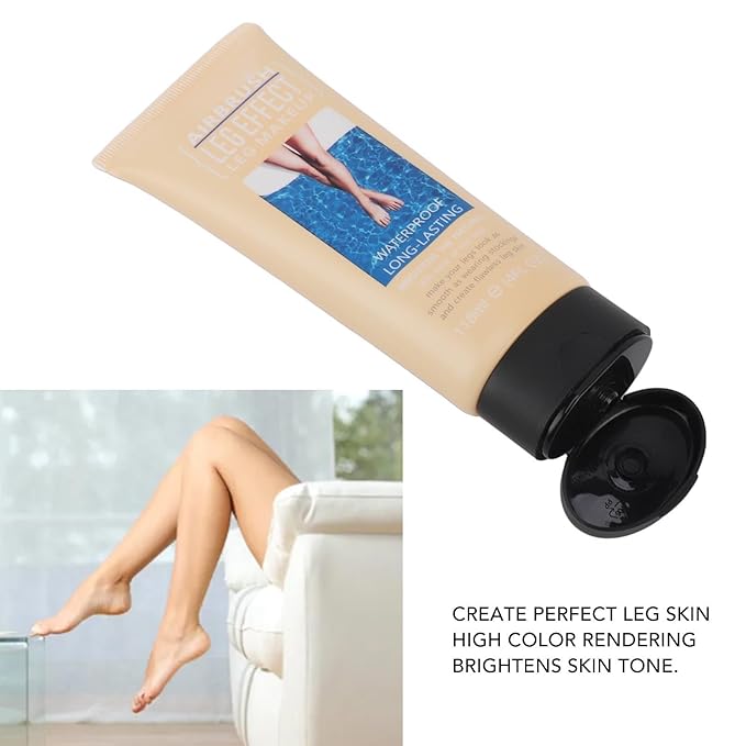 118ml Airbrush Legs, Leg Makeup Lotion, Body Makeup, Waterproof Long Lasting Full Coverage Lightweight Leg Body Cosmetic for Wedding (1#)-VeraVaultWomen