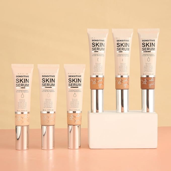 MAEPEOR Hydrating Foundation 6 Colors Full Coverage Liquid Foundation Naturally Mattle Oil-Control Foundation for All Skin Tone (04 Sand)-VeraVaultWomen