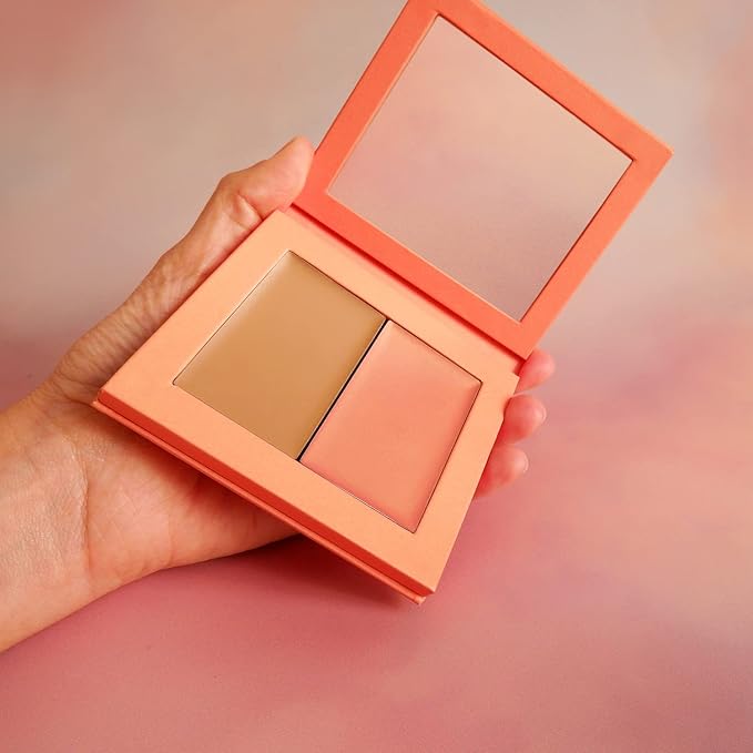 Makeup Cream Blush + Bronzer Refillable Palette - 8g - 0.282 Oz. - Long Lasting, Easy to Use, for a Radiant, Natural, Luminous Skin-VeraVaultWomen