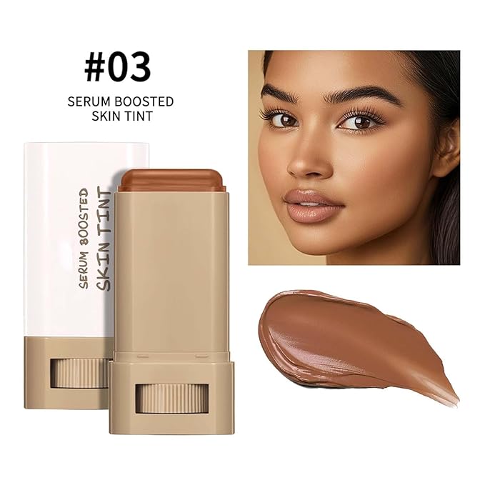 Beauty Balm Serum Boosted Skin Tint – Hydrating Tinted Moisturizer, Lightweight Solid Tinted Foundation Stick for Flawless, Sheer to Medium Coverage, Radiant & Dewy Finish, All-Day Wear (3#, 1)-VeraVaultWomen