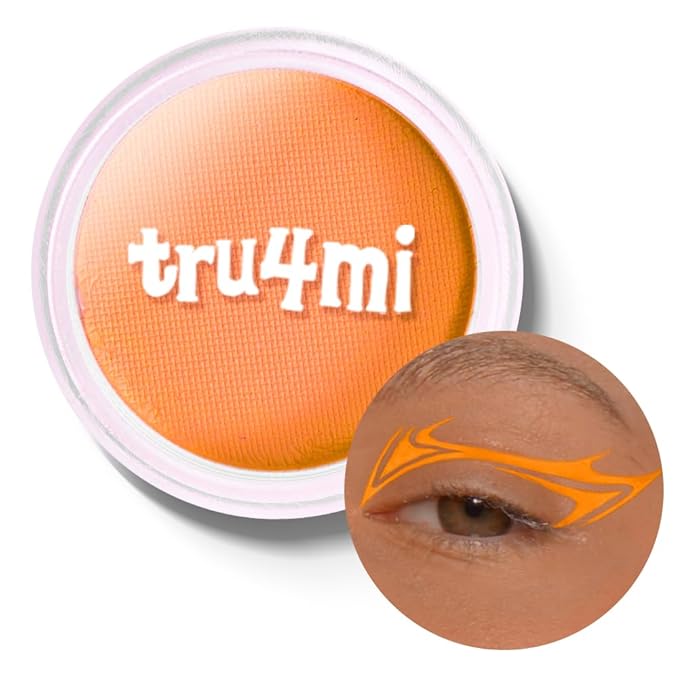 '-Water Activated Eyeliner -Wet Liner Makeup - Smudge Proof Face Body Paint Long Lasting Formula- “TruTangerine” Orange -10g/container