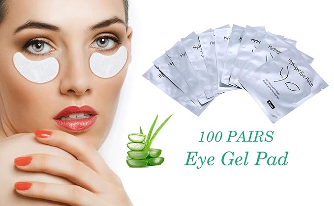 100 Pairs Set,Under Eye Pads,Comfy and Cool Under Eye Patches Gel Pad for Eyelash Extensions Eye Mask Beauty Tool-VeraVaultWomen