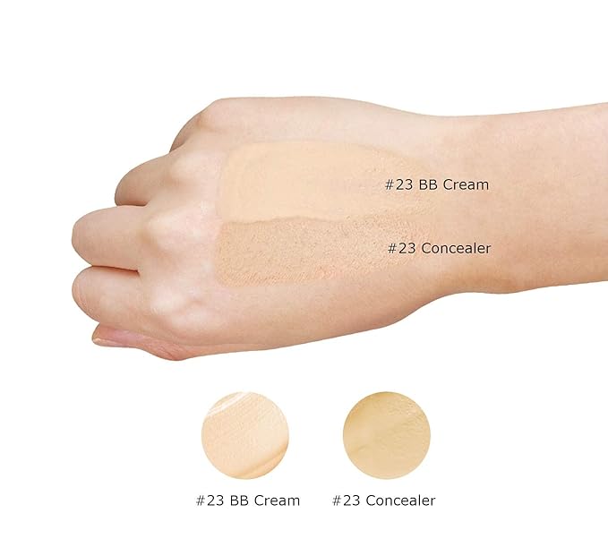 YADAH Silky Fit Concealer BB Cream (23 Natural Beige, 1.18fl oz) - 2-in-1 Korean Makeup for Flawless Skin, Tinted Moisturizer for Blemish Cover. Long-Lasting, All-Day Wear.-VeraVaultWomen