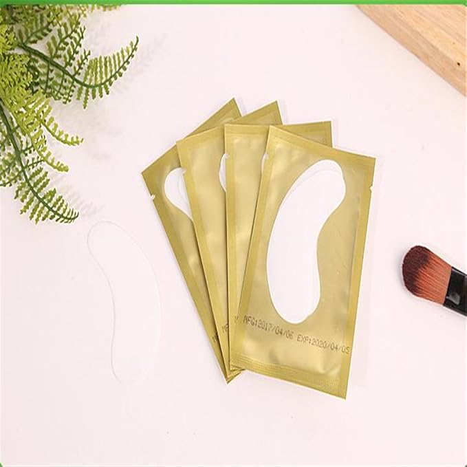 100 Pairs Set,Eye Gel Patches,Under Eye Pads Lint Free Lash Extension Eye Gel Patches for Eyelash Extension (gold)-VeraVaultWomen