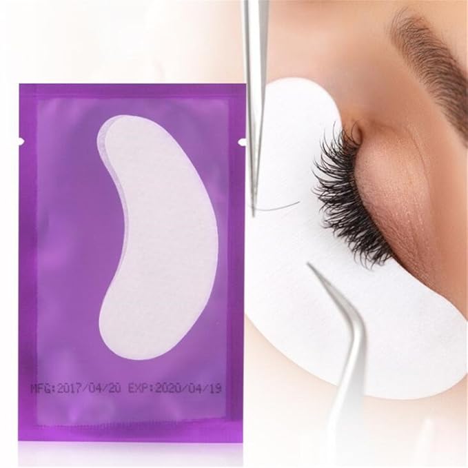100 Pairs Set,Eye Gel Patches,Under Eye Pads Lint Free Lash Extension Eye Gel Patches (purple)-VeraVaultWomen