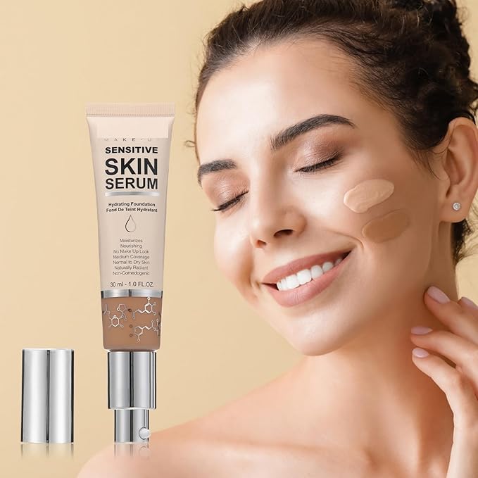 MAEPEOR Hydrating Foundation 6 Colors Full Coverage Liquid Foundation Naturally Mattle Oil-Control Foundation for All Skin Tone (06 Mocha)-VeraVaultWomen