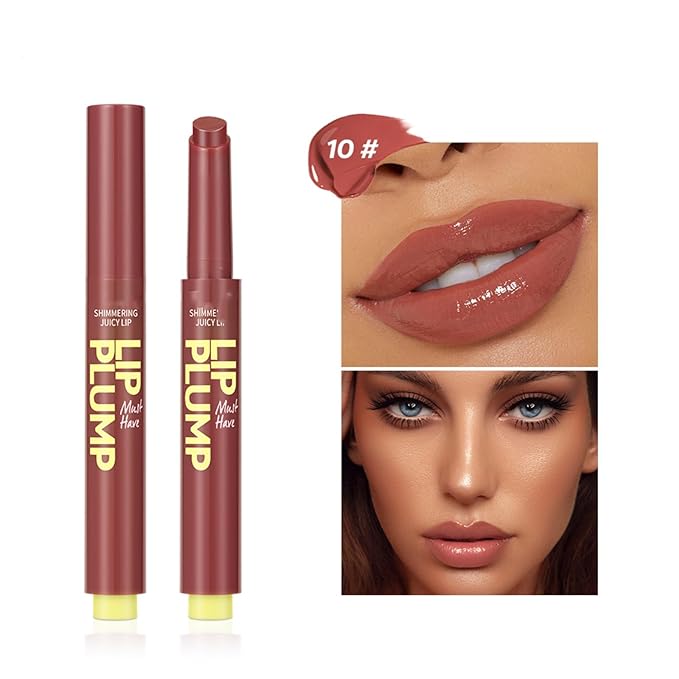 MAEPEOR Hydrating Lip Plumper 12 Colors Moisturizing Shiny Juicy Lip Balm Long Lasting Nourishing Lip Pluming Balm(Color 10)-VeraVaultWomen