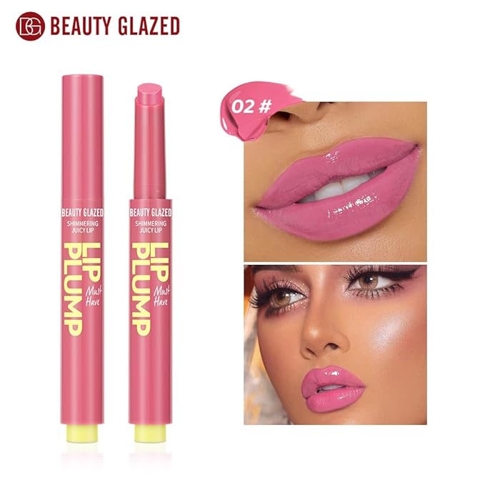 MAEPEOR Hydrating Lip Plumper 12 Colors Moisturizing Shiny Juicy Lip Balm Long Lasting Nourishing Lip Pluming Balm(Color 02)-VeraVaultWomen