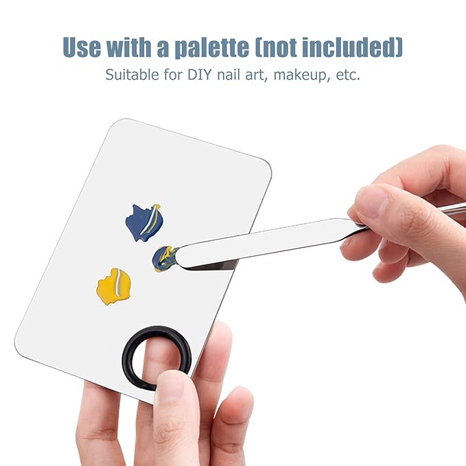 Stainless Steel Makeup Spatula, Liquid Foundation Spatula Stainless Steel Ergonomic Nail Art Stirring Tool Makeup Artist Makeup Tool-VeraVaultWomen