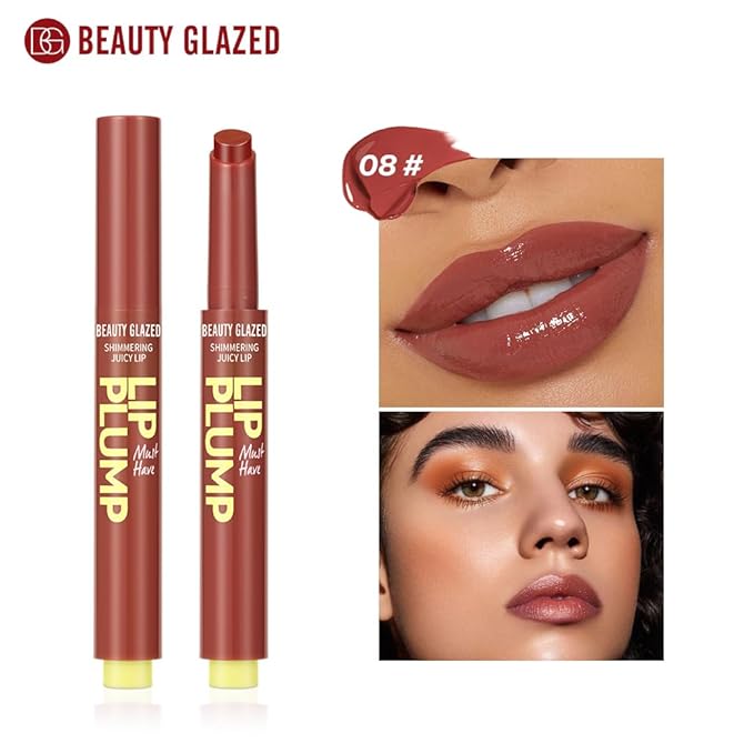 MAEPEOR Hydrating Lip Plumper 12 Colors Moisturizing Shiny Juicy Lip Balm Long Lasting Nourishing Lip Pluming Balm(Color 08)-VeraVaultWomen