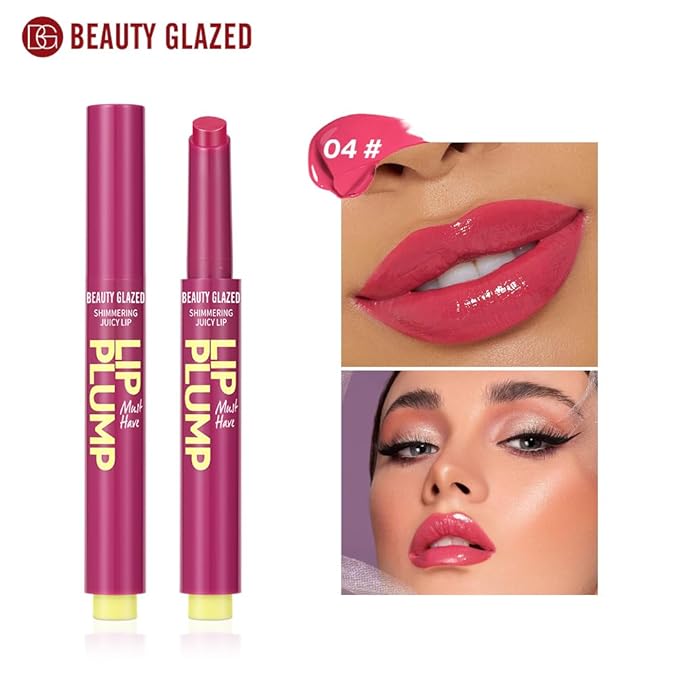 MAEPEOR Hydrating Lip Plumper 12 Colors Moisturizing Shiny Juicy Lip Balm Long Lasting Nourishing Lip Pluming Balm(Color 04)-VeraVaultWomen