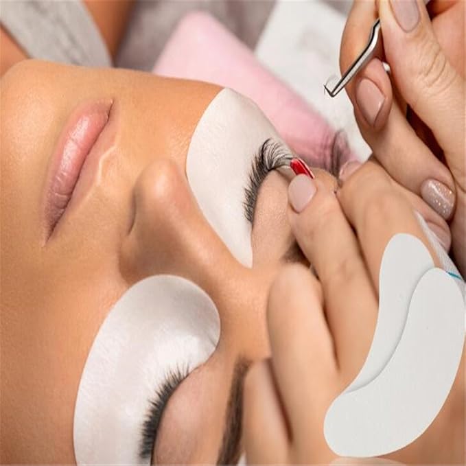 100 Pairs Set,Eye Gel Patches,Under Eye Pads Lint Free Lash Extension Eye Gel Patches for Eyelash Extension (pink)-VeraVaultWomen