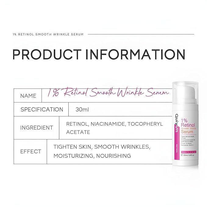 1% Retinol Serum for Face, Facial Serums for Anti Aging with Retinol, Niacinamide & Vitamin E for Fine Lines, Wrinkles & Dark Spots, Daily Skincare to Smooth & Firm Skin, 1.06 fl. oz, Pack of 2-VeraVaultWomen