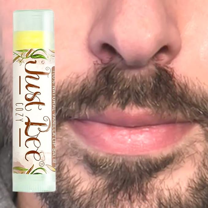 100% Natural Beeswax Lip Balm with Organic Oils (Cozy Vanilla, 4 pack)-VeraVaultWomen