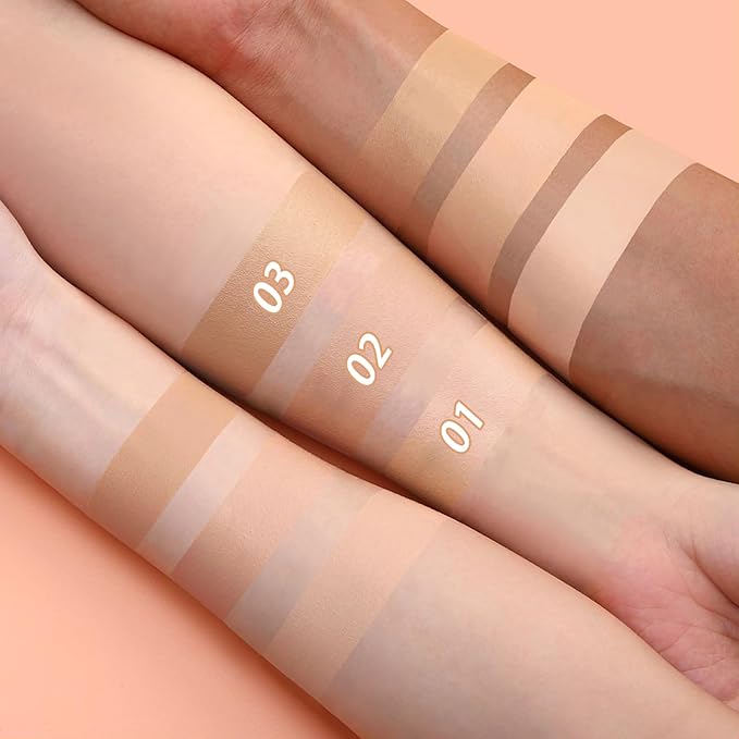 Concealer Moisturizing Gradient Foundation, Lightness Oil Control Long Lasting Waterproof Full Coverage Color Correcting Foundation-VeraVaultWomen