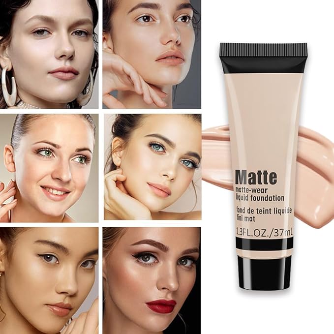 1 Pack Liquid Foundation Cream for Face Makeup,Durable Full Coverage Matte Concealer Make Up,Oil Control & Waterproof Base Primer -1 Fl.Oz-IVORY 6#-VeraVaultWomen