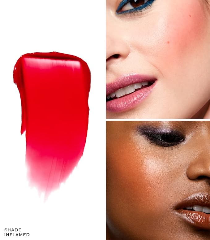 MAKE Beauty Heat Stroke Cream Blush Stick for Cheeks with Natural Hydrating Dewy Finish. Creamy Gel Blush Balm - Shade Inflamed, Coral Orange Cheek Tint-VeraVaultWomen