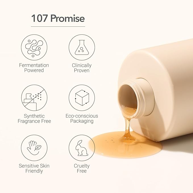 107 Clarifying Shampoo - Purifying Shampoo for Build Up, Dirt, Oil, Itchy, Dry Scalp – Fermented Vinegar & Ginseng for Refreshed & Revitalized Scalp - Paraben, Phthalate and Sulfate Free (16.9 oz)-VeraVaultWomen