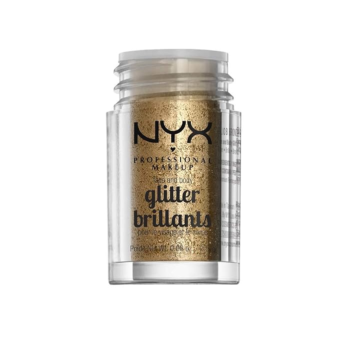 NYX PROFESSIONAL MAKEUP Face & Body Glitter, Bronze (Pack of 2)