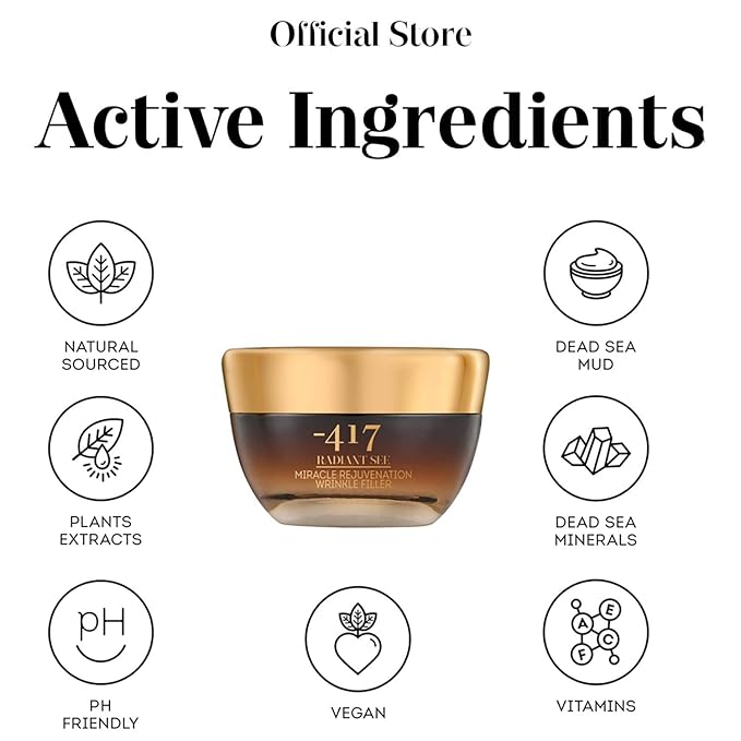 '-417 Dead Sea Cosmetics Miracle Rejuvenation Wrinkle Filler With Jojoba Oil & Collagen for Instant Visible Lifting and Smoothing - 100% Vegan-VeraVaultWomen