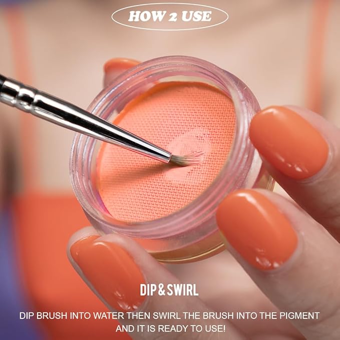 '-Water Activated Eyeliner -Wet Liner Makeup - Smudge Proof Face Body Paint Long Lasting Formula- “TruTangerine” Orange -10g/container
